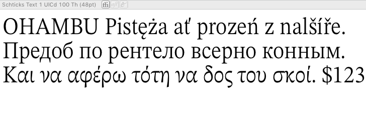 Schticks Text Ultra Condensed Thin
