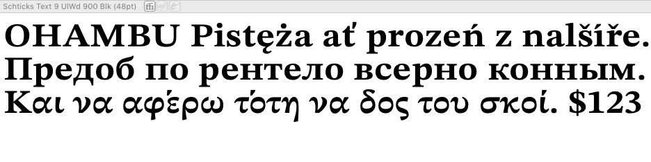 Schticks Text Ultra Wide Black
